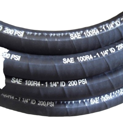 Sae 100r4 High Pressure Wire Braided Hydraulic Rubber Hose