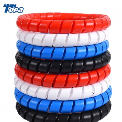 Lowest price TOPA hydraulic hose protection,plastic spiral hose guard ID6mm to ID200mm,hydraulic hose protector